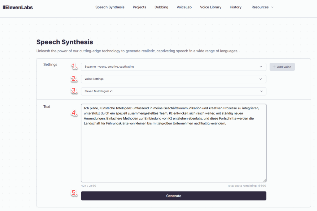 ElevenLabs - in fünf einfachen Schritten